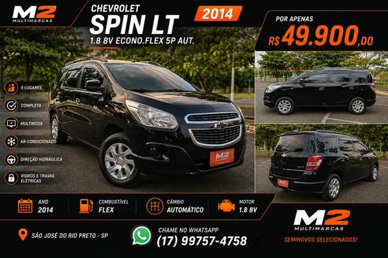 CHEVROLET SPIN 1.8 LT 8V FLEX 4P AUTOMÁTICO CHEVROLET SPIN 1.8 LT 8V FLEX 4P AUTOMÁTICO